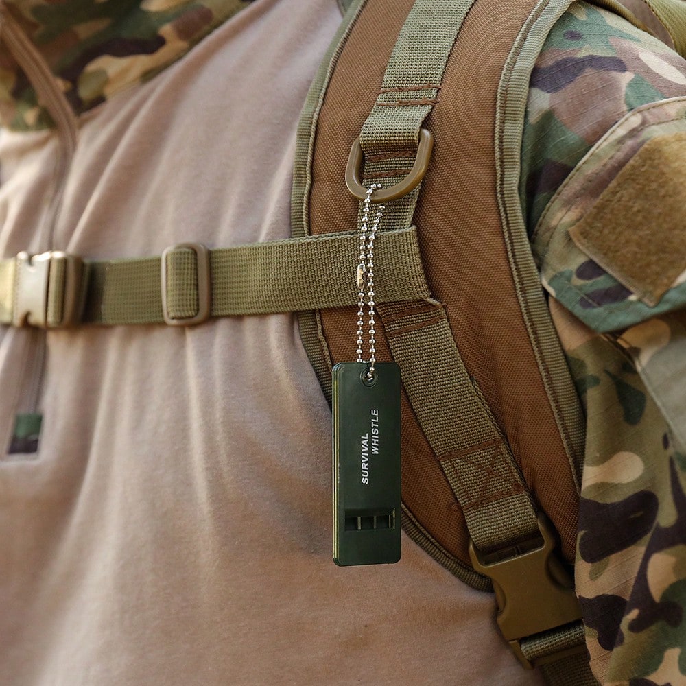 3-In-1 Emergency Survival Whistle With Compass & Thermometer- Perfect For Camping, Hiking, Outdoor Adventure, Referee And Cheerleaders