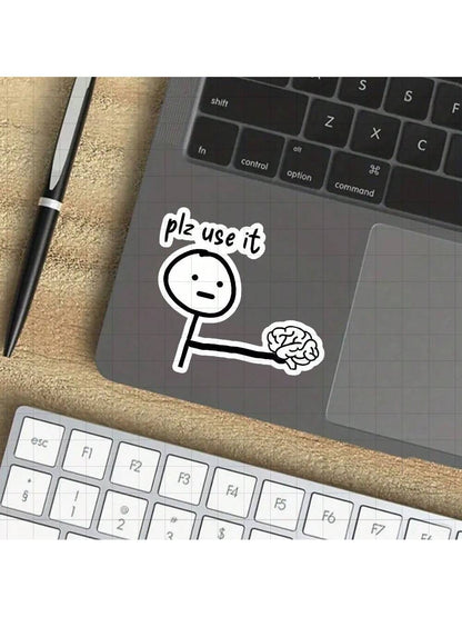 3-Inch "Plz Use It Sticker- Funny And Relatable Vinyl Sticker For Laptops, Notebooks, Water Bottles, Study Desks, Personal Corners, And Humor Zones| Great For Humor Fans, Students, Tech Lovers, And