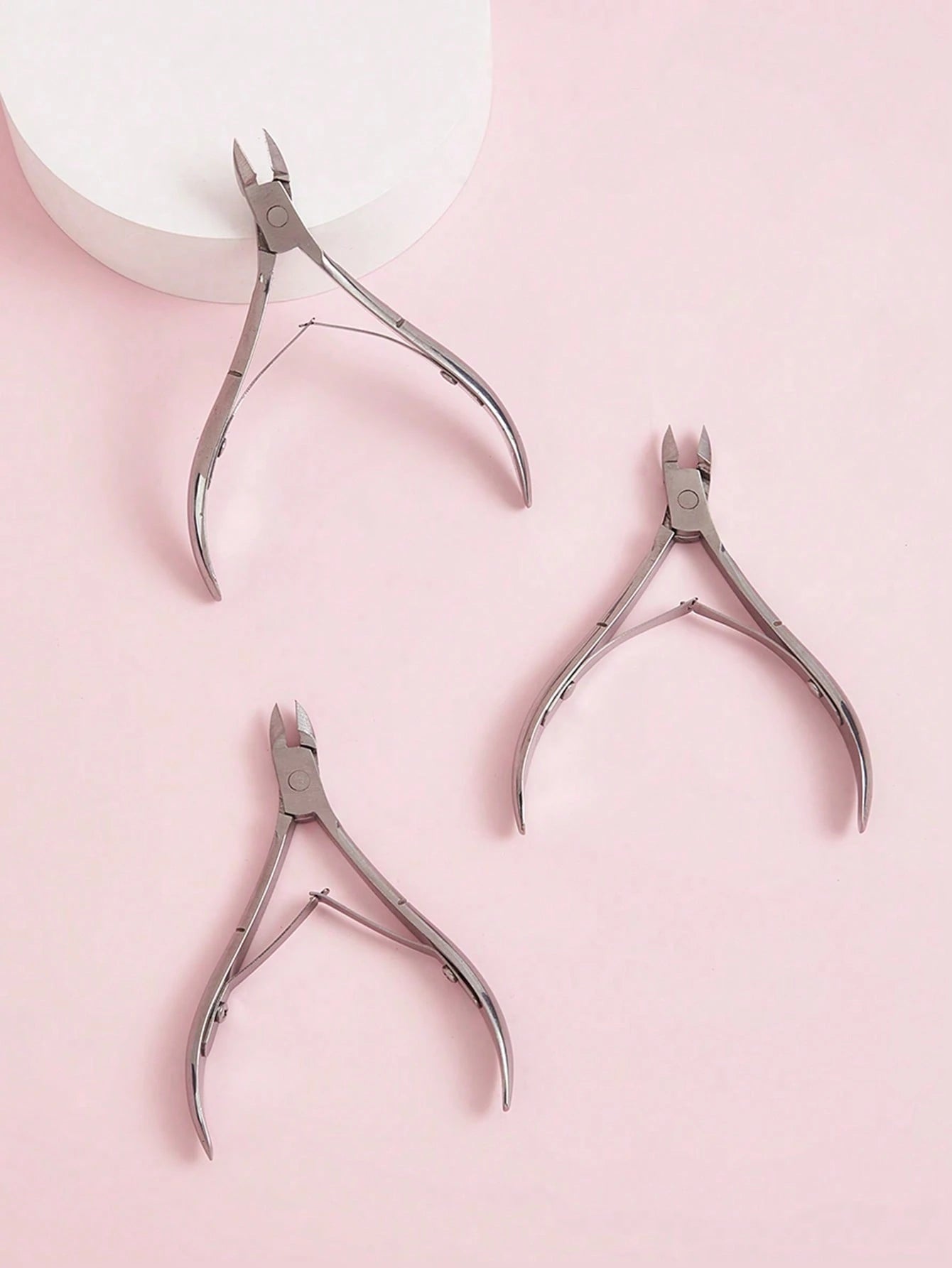 3 Pcs/1 Pc Classic Stainless Steel Nail Clipper Set, Precise Trimming Finger & Toe Nails, Curved Blade Edge, Professional Cuticle Nipper, Odorless Nail Care Tools (Silver),Nail Supplies,Nail Tools,Nai