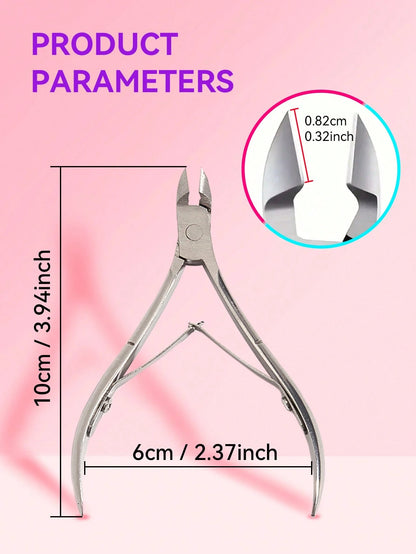 3 Pcs/1 Pc Classic Stainless Steel Nail Clipper Set, Precise Trimming Finger & Toe Nails, Curved Blade Edge, Professional Cuticle Nipper, Odorless Nail Care Tools (Silver),Nail Supplies,Nail Tools,Nai