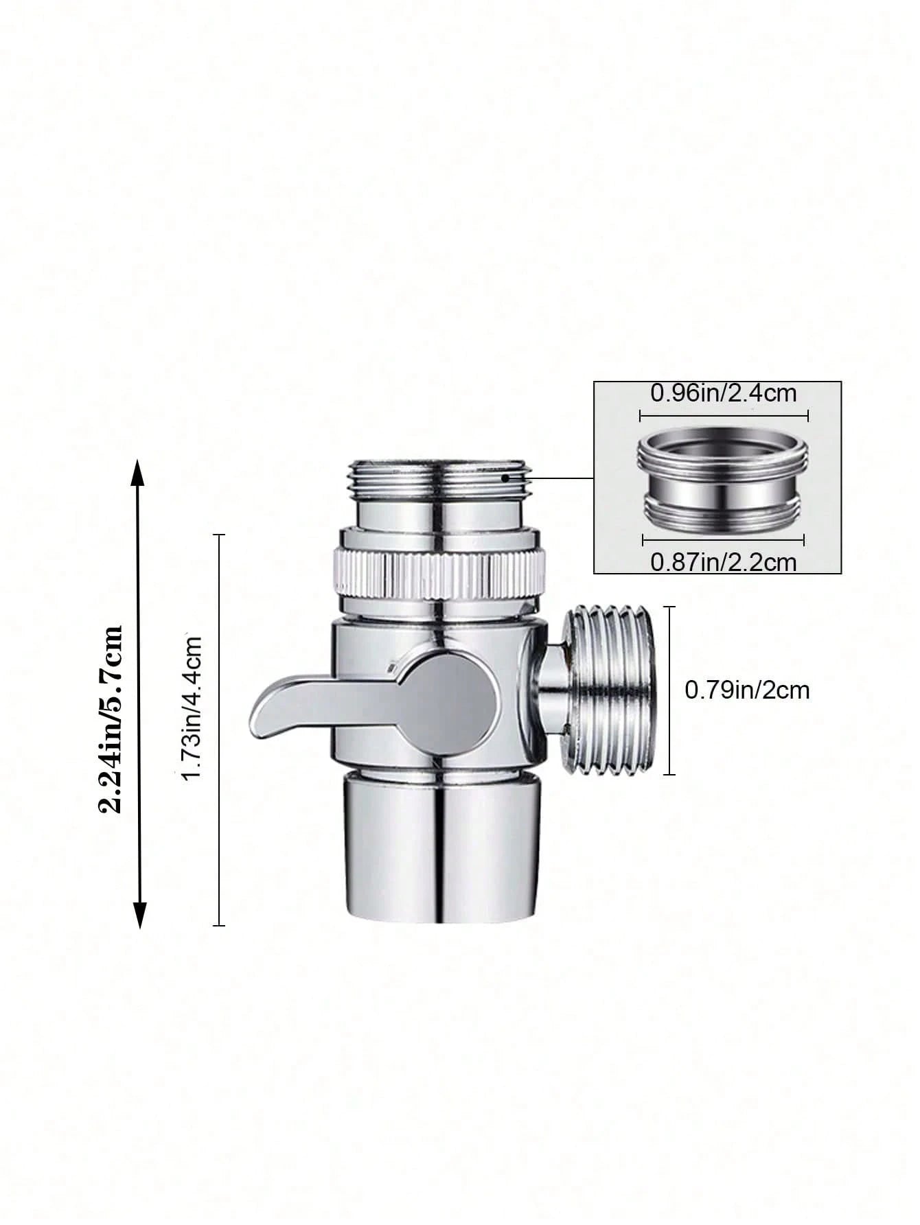3-Way Diverter Valve Faucet Connector Adapter Faucet Extender Distributor Valve Distributor