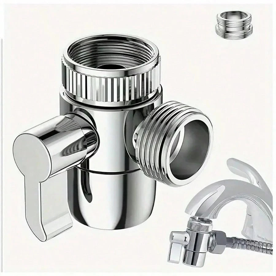 3-Way Diverter Valve Faucet Connector Adapter Faucet Extender Distributor Valve Distributor