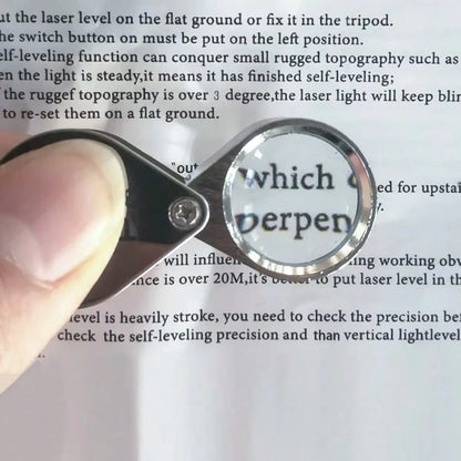 30X21 High Magnification Metal Folding Portable Handheld 10x20 Glass Lens Jewelry Magnifier