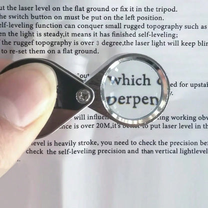 30X21 High Magnification Metal Folding Portable Handheld 10x20 Glass Lens Jewelry Magnifier