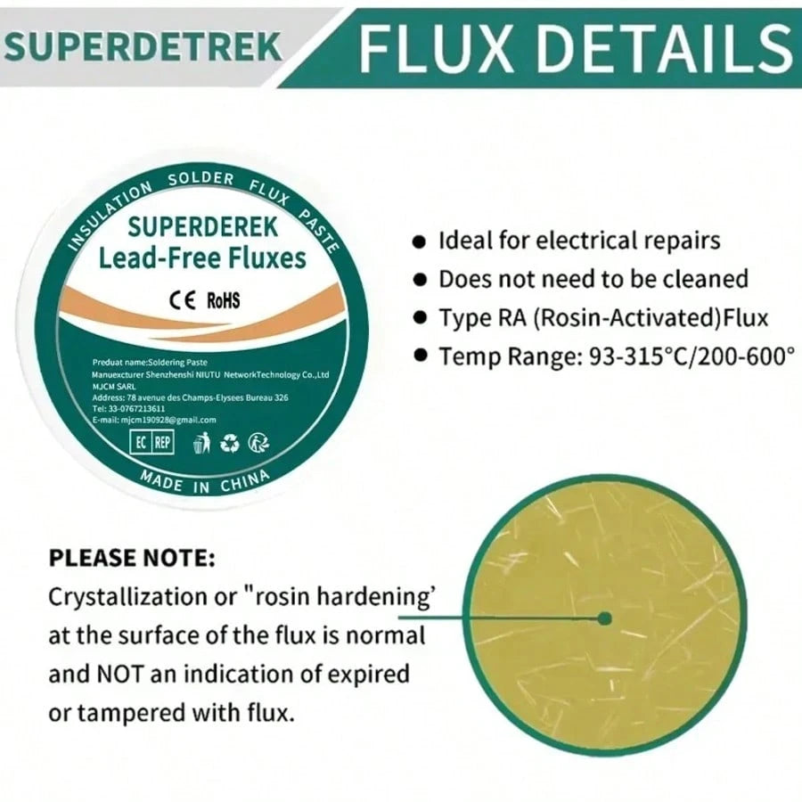 35g/100g Lead-Free Soldering Flux, Rosin Soldering Flux, Metalwork Repair Soldering Paste, Soldering Tin, Soldering Oil, Soldering Flux