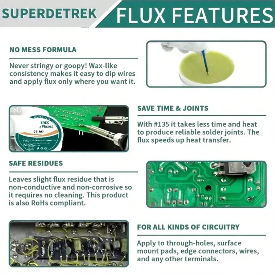 35g/100g Lead-Free Soldering Flux, Rosin Soldering Flux, Metalwork Repair Soldering Paste, Soldering Tin, Soldering Oil, Soldering Flux
