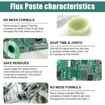 35g/100g Lead-Free Soldering Flux, Rosin Soldering Flux, Metalwork Repair Soldering Paste, Soldering Tin, Soldering Oil, Soldering Flux
