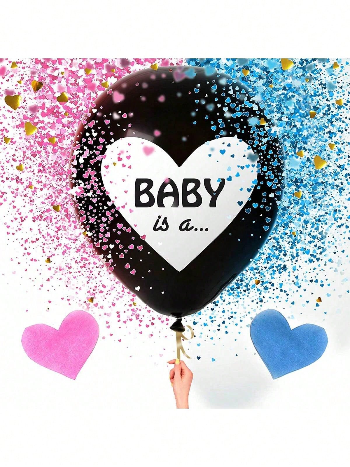 36-Inch Black Perfect Circle Gender Revealing Balloon Boys And Girls Boyorgirl Party Decoration Arrangement Balloons