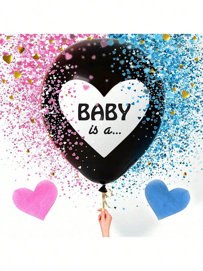 36-Inch Black Perfect Circle Gender Revealing Balloon Boys And Girls Boyorgirl Party Decoration Arrangement Balloons