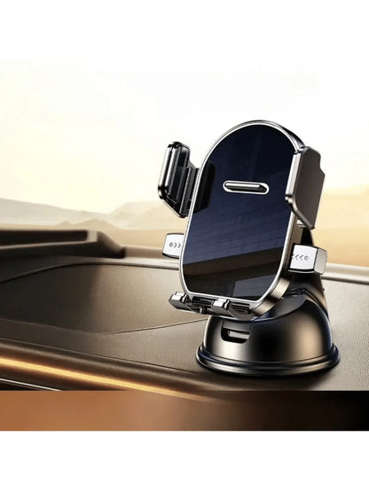 360° Adjustable Suction Cup Car Phone Holder, Suitable For Landscape & Portrait Orientation, Stable Dashboard Navigation Bracket, Compact & Stylish| Super Suction| Desk Phone Stand| Practical Car I