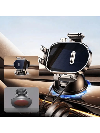 360° Adjustable Suction Cup Car Phone Holder, Suitable For Landscape & Portrait Orientation, Stable Dashboard Navigation Bracket, Compact & Stylish| Super Suction| Desk Phone Stand| Practical Car I