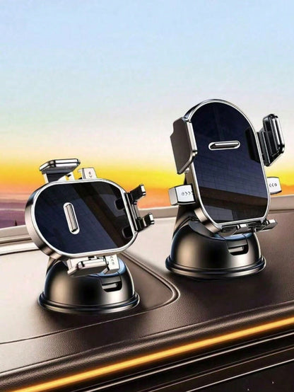 360° Adjustable Suction Cup Car Phone Holder, Suitable For Landscape & Portrait Orientation, Stable Dashboard Navigation Bracket, Compact & Stylish| Super Suction| Desk Phone Stand| Practical Car I