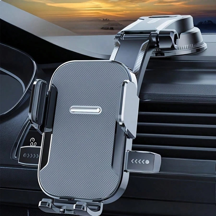 360° Adjustable Suction Cup Car Phone Mount, Stable Dashboard Windshield Cell Phone Holder, Universal Auto Smartphone Cradle For GPS Navigation, Compatible With All Mobile Phones