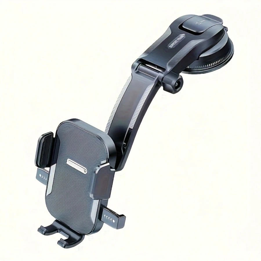 360° Adjustable Suction Cup Car Phone Mount, Stable Dashboard Windshield Cell Phone Holder, Universal Auto Smartphone Cradle For GPS Navigation, Compatible With All Mobile Phones