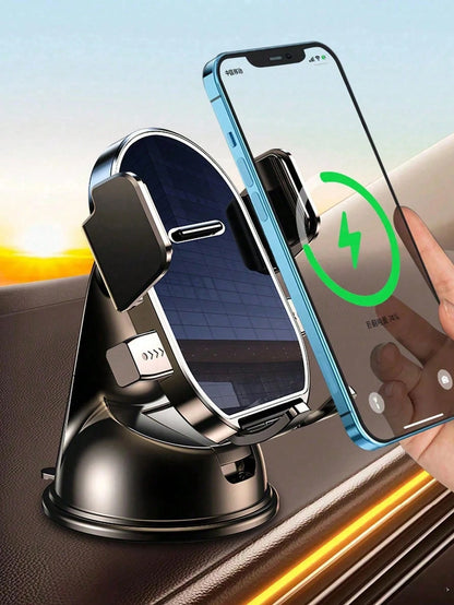 360° Rotatable Dashboard Phone Holder- With Suction Cup Base, Auto-Locking Mechanism, Anti-Shake, Universal Car Navigation Mount