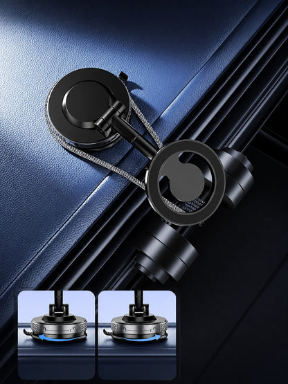 360° Rotatable Foldable Magnetic Car Phone Holder, Vacuum Suction Cup Universal Dashboard/Desk Phone Base, Strong Magnetic Car Navigation Mount, Suitable For Rough Surfaces