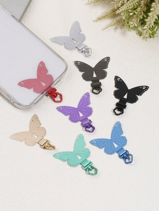 360° Rotatable Ultra-Thin 0.2mm Phone Holder Plate, 304 Stainless Steel Phone Clip, Phone Lanyard Accessory, Single Buckle Pad, Ultra-Thin Anti-Lost Back Sticker, Sturdy Connection Pad, Single Ear Pho