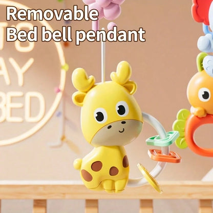 360° Rotating Music Bed Bell, With Remote Control, Soft Lighting, And Timer Function. Includes Soothing Animal Chimes