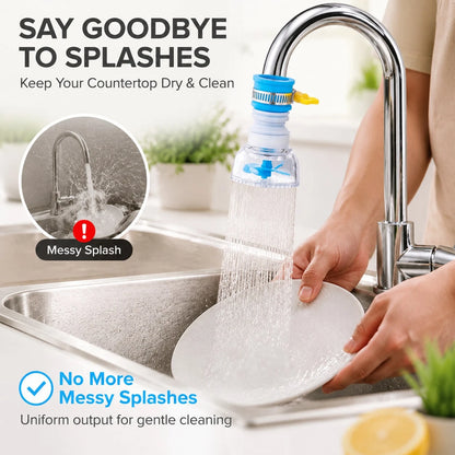 360° Swivel Faucet Filter Extender, Universal Water Filter And Kitchen Faucet Aerator Attachment, Splash-Reducing Water-Saving Sink Sprayer Nozzle For Kitchen Sink, Bathroom Basin, Laundry Room And RV
