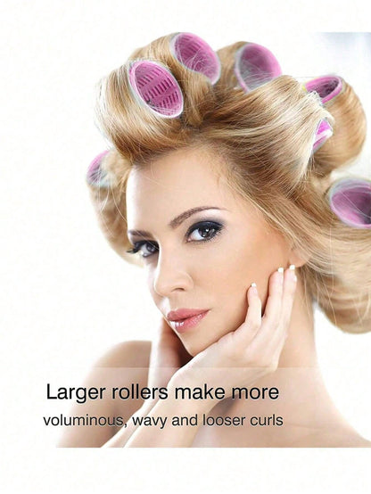36pcs Self-Adhesive Hair Rollers Set For Different Hair Lengths, Heatless Curlers With Clips As Diy Hair Styling Tool