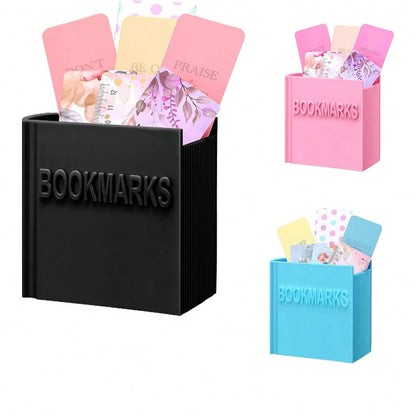 3D Book-Shaped Bookmark Holder, Perfect Gift For Book Lovers, Students & Teachers, Creative Stationery Organizer, Desk Decor Accessory, Unique Reading Enthusiast Gift, Bookish Home Organization, Liter