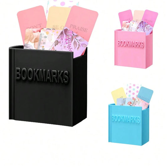 3D Book-Shaped Bookmark Holder, Perfect Gift For Book Lovers, Students & Teachers, Creative Stationery Organizer, Desk Decor Accessory, Unique Reading Enthusiast Gift, Bookish Home Organization, Liter