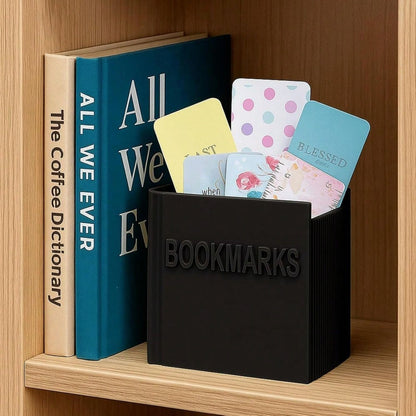 3D Book-Shaped Bookmark Holder, Perfect Gift For Book Lovers, Students & Teachers, Creative Stationery Organizer, Desk Decor Accessory, Unique Reading Enthusiast Gift, Bookish Home Organization, Liter