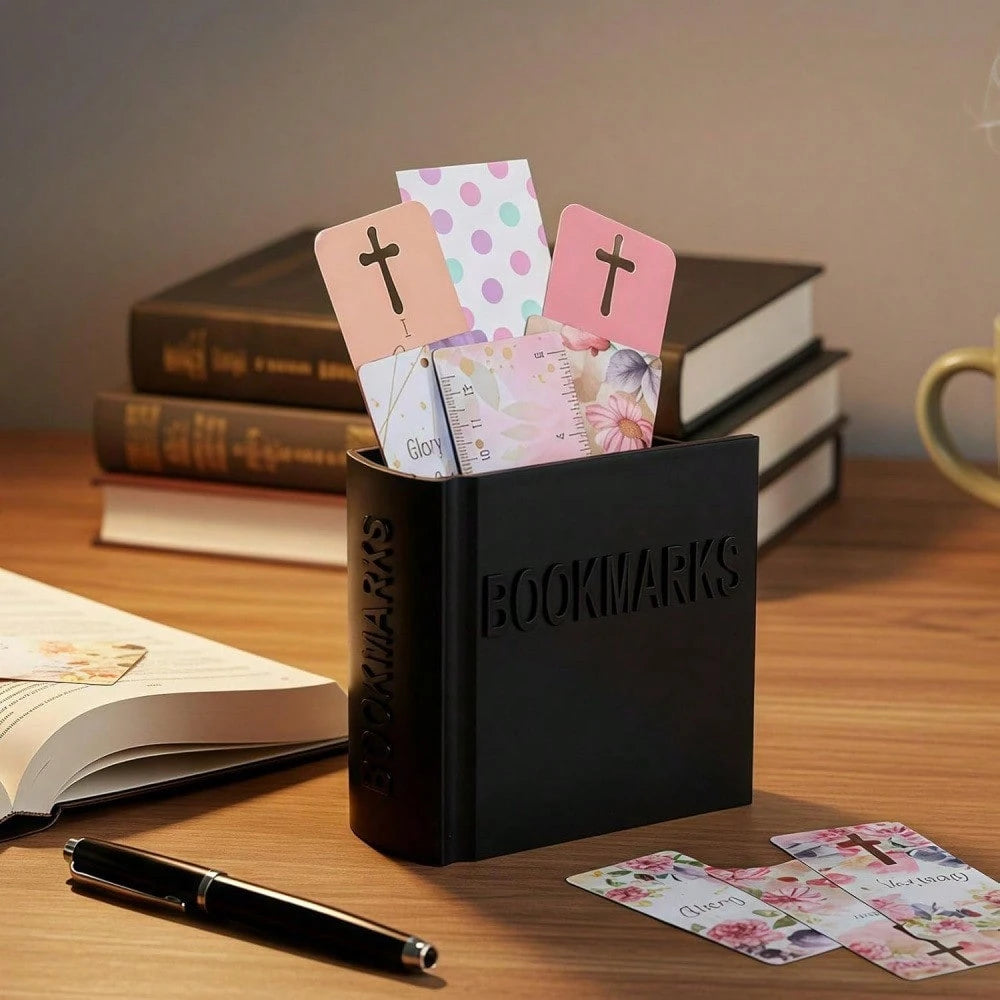 3D Book-Shaped Bookmark Holder, Perfect Gift For Book Lovers, Students & Teachers, Creative Stationery Organizer, Desk Decor Accessory, Unique Reading Enthusiast Gift, Bookish Home Organization, Liter