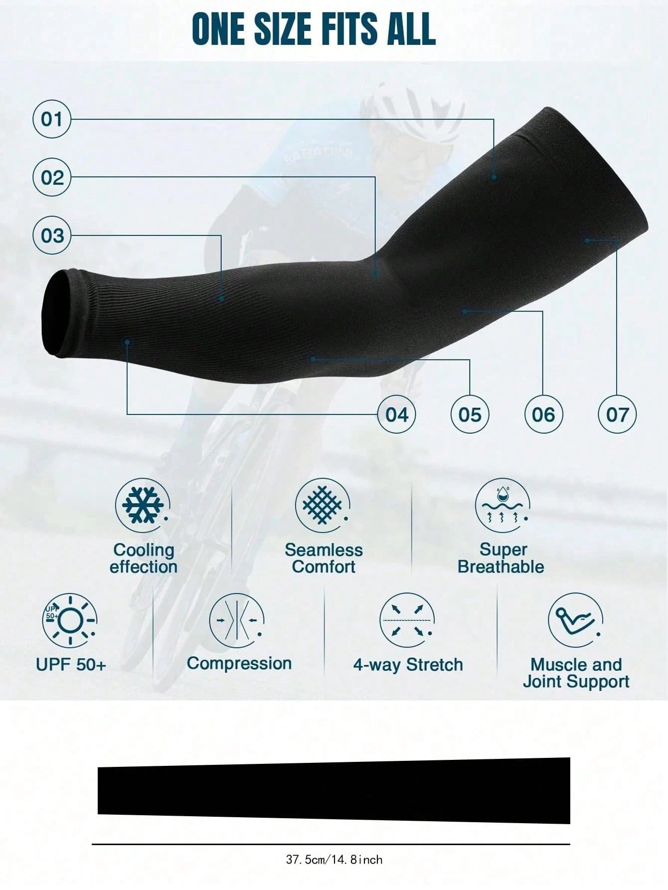 3pcs/1 Pair Male/Female Anti-UV Arm Sleeves, Compression Sleeves For Men To Cover Arms, Male/Female Sun Protection Sleeve Covers- Unisex Sun Protection Arm Sleeves