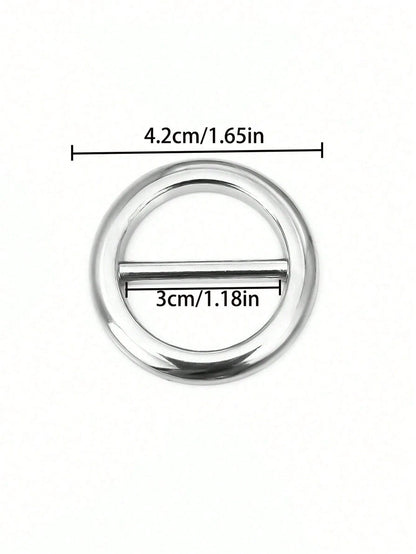3pcs/1pc Multi-Functional Metal Scarf Clips And Accessory Clips- Elegant Fashion Accessories, Round Waist Scarf And Clothing Buttons, Multi-Functional Round Skirt Knot Clips, Suitable For T-Shirts, S