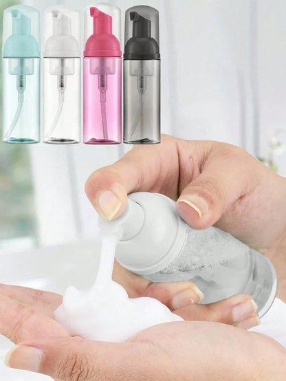 3pcs (60 Ml, 2oz) Travel Foam Pump Bottle- Clear Plastic Container, Refillable, With Dispenser Pump For Face Wash, Eyelash Shampoo And Skincare, Portable Foam Machine, Travel Accessories