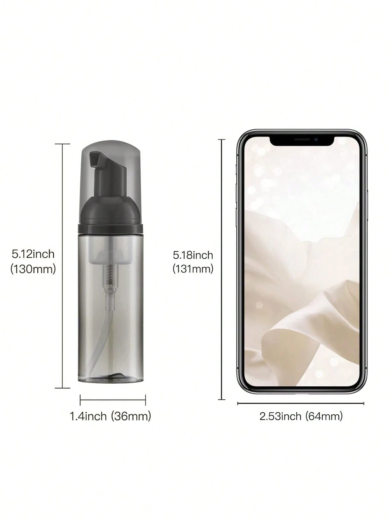 3pcs (60 Ml, 2oz) Travel Foam Pump Bottle- Clear Plastic Container, Refillable, With Dispenser Pump For Face Wash, Eyelash Shampoo And Skincare, Portable Foam Machine, Travel Accessories