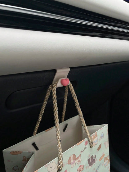 3pcs/6pcs Colorful Star & Heart Shaped Mini Car Hooks, Invisible Glove Box Hooks, Passenger Side Decorative Hooks, Car Storage Organizer, Front Row Hooks, Multifunctional Cute Glove Box Hooks, Compati