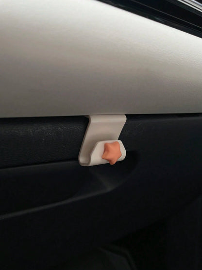 3pcs/6pcs Colorful Star & Heart Shaped Mini Car Hooks, Invisible Glove Box Hooks, Passenger Side Decorative Hooks, Car Storage Organizer, Front Row Hooks, Multifunctional Cute Glove Box Hooks, Compati