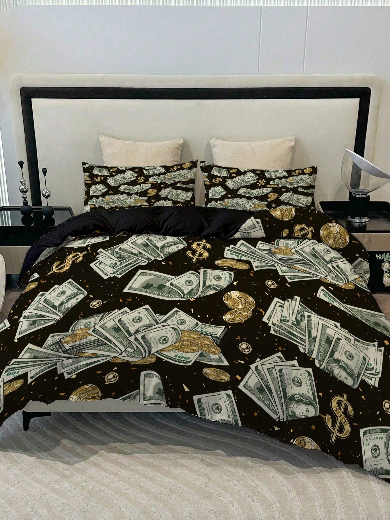 3pcs Bedding Set, Floral Print Polyester Bedding Set, Suitable For Bedroom, Guest Room (1*Duvet Cover + 2*Pillowcases, Comforter Not Included)