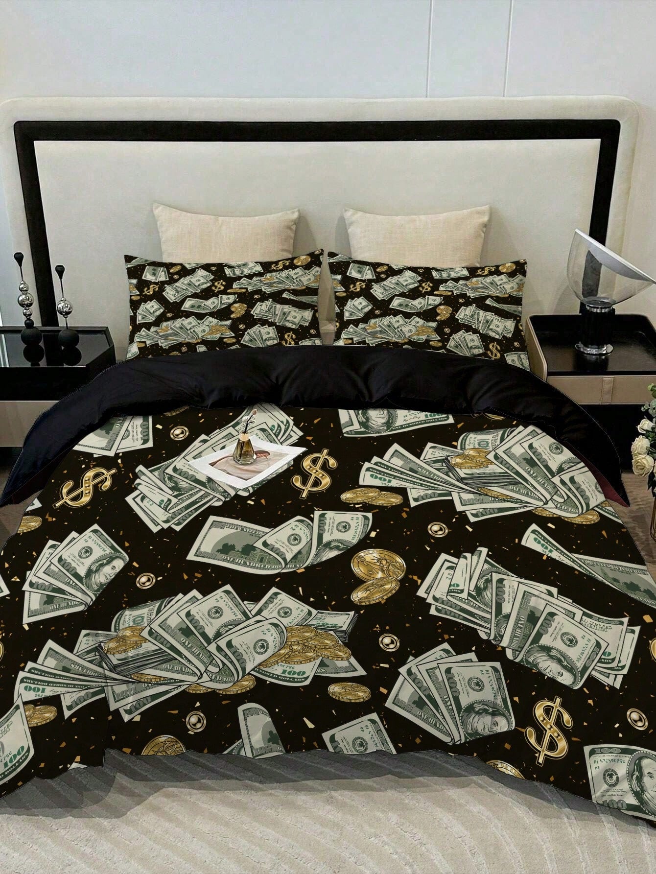3pcs Bedding Set, Floral Print Polyester Bedding Set, Suitable For Bedroom, Guest Room (1*Duvet Cover + 2*Pillowcases, Comforter Not Included)
