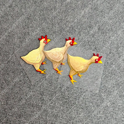 3pcs Car Stickers CS Stickers Classic Exploding Chicken V-Society Classic Exploding Rooster Suitable For Car, Motorcycle, Laptop, Computer Decal Decoration