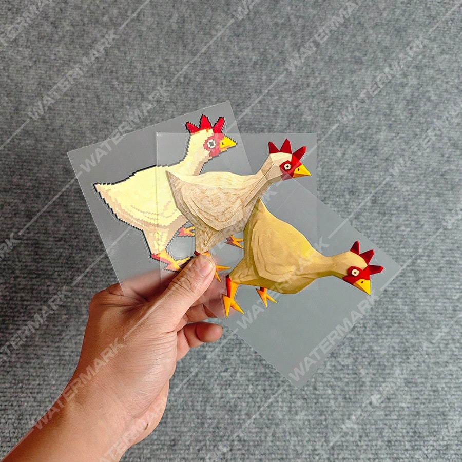 3pcs Car Stickers CS Stickers Classic Exploding Chicken V-Society Classic Exploding Rooster Suitable For Car, Motorcycle, Laptop, Computer Decal Decoration