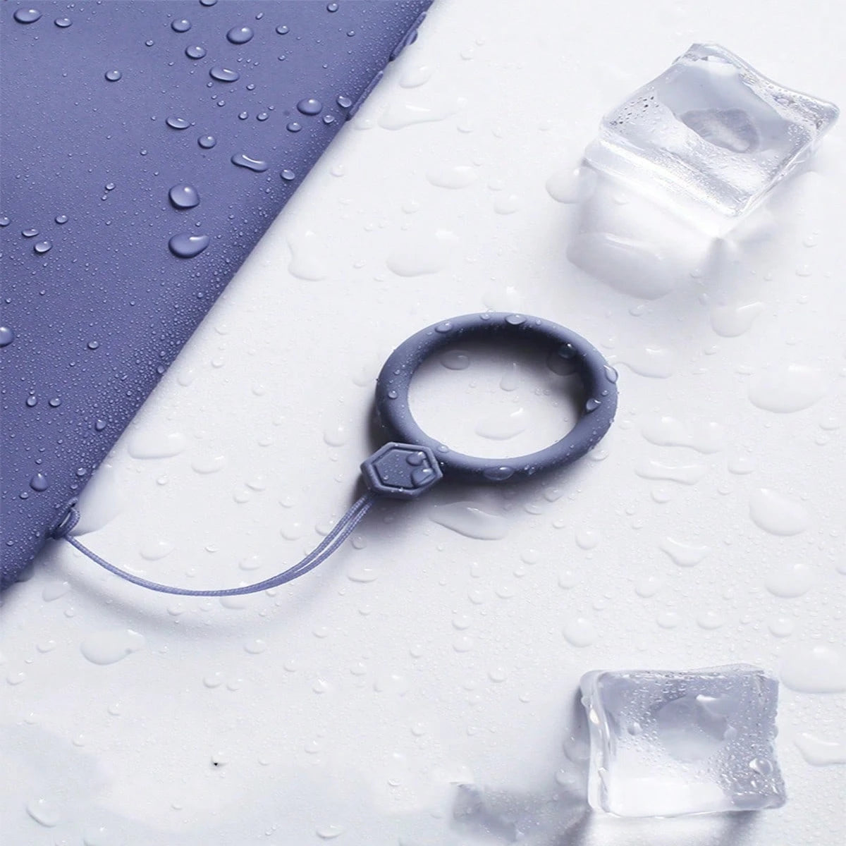 3pcs Minimalist Soft Silicone Ring Finger Straps, Creative Cartoon Gemstone Bottle Cup Hanging Accessory, Adorable Anti-Drop Silicone Lanyard For Phone, Small Fan, Keys, Waterproof And Durable