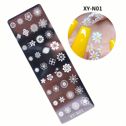 3Pcs Nail Stamp Plates Butterfly Flower Pattern Nail Stamping Templates Manicure Stencils Tools For Nail Art Decoration