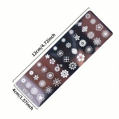 3Pcs Nail Stamp Plates Butterfly Flower Pattern Nail Stamping Templates Manicure Stencils Tools For Nail Art Decoration