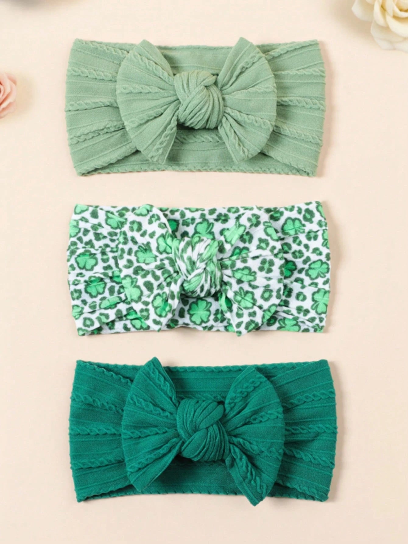 3pcs/Pack Multi-Color Soft Elastic Baby Headbands, Breathable, Suitable For All Seasons, Perfect Gift And Photo Prop