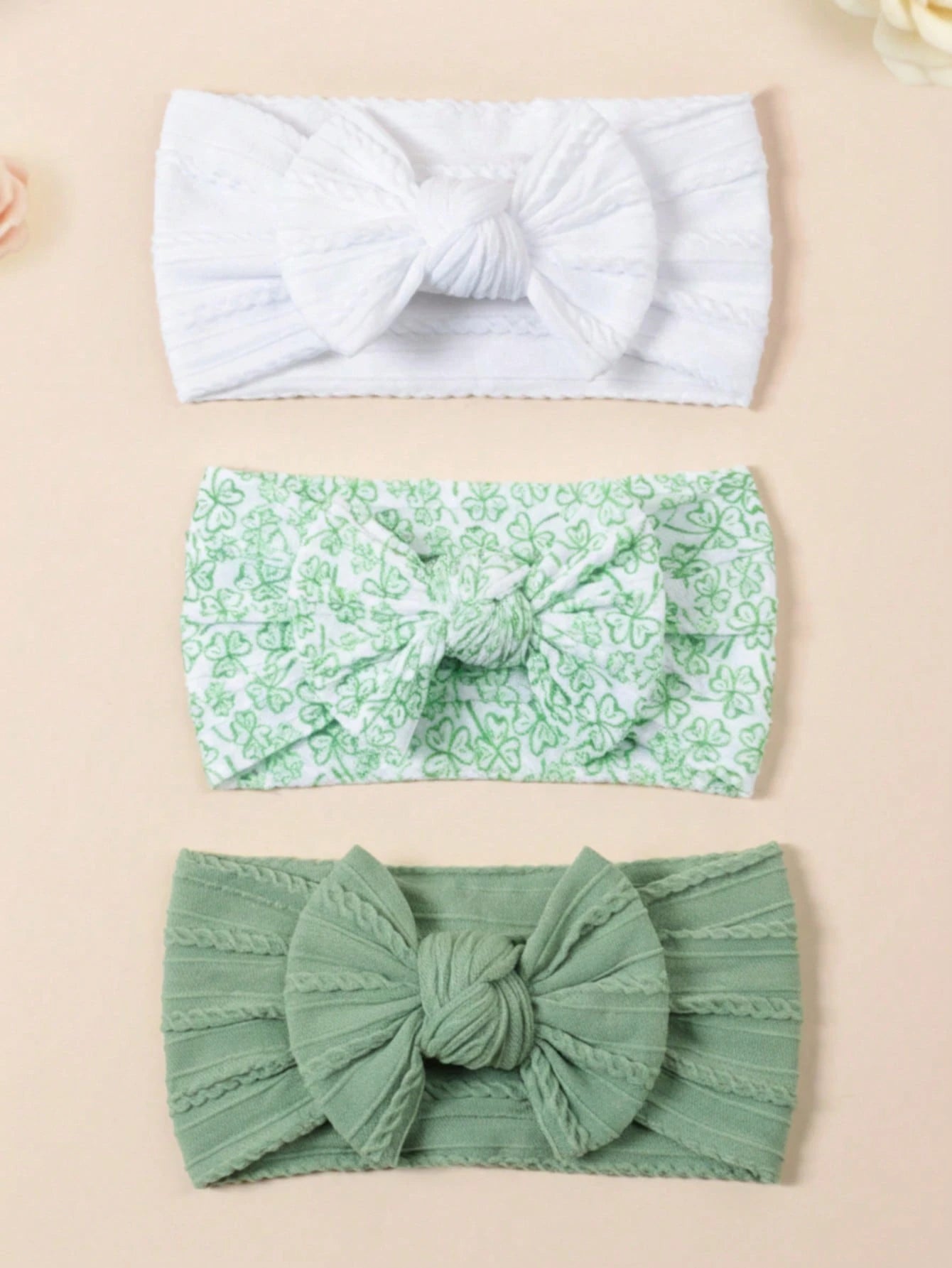 3pcs/Pack Multi-Color Soft Elastic Baby Headbands, Breathable, Suitable For All Seasons, Perfect Gift And Photo Prop