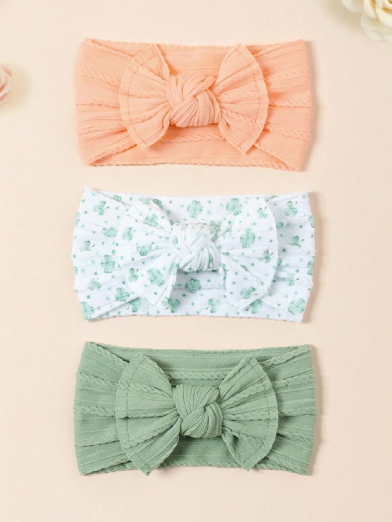 3pcs/Pack Multi-Color Soft Elastic Baby Headbands, Breathable, Suitable For All Seasons, Perfect Gift And Photo Prop