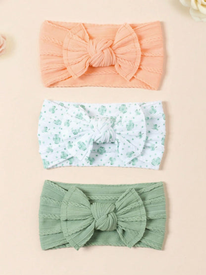 3pcs/Pack Multi-Color Soft Elastic Baby Headbands, Breathable, Suitable For All Seasons, Perfect Gift And Photo Prop