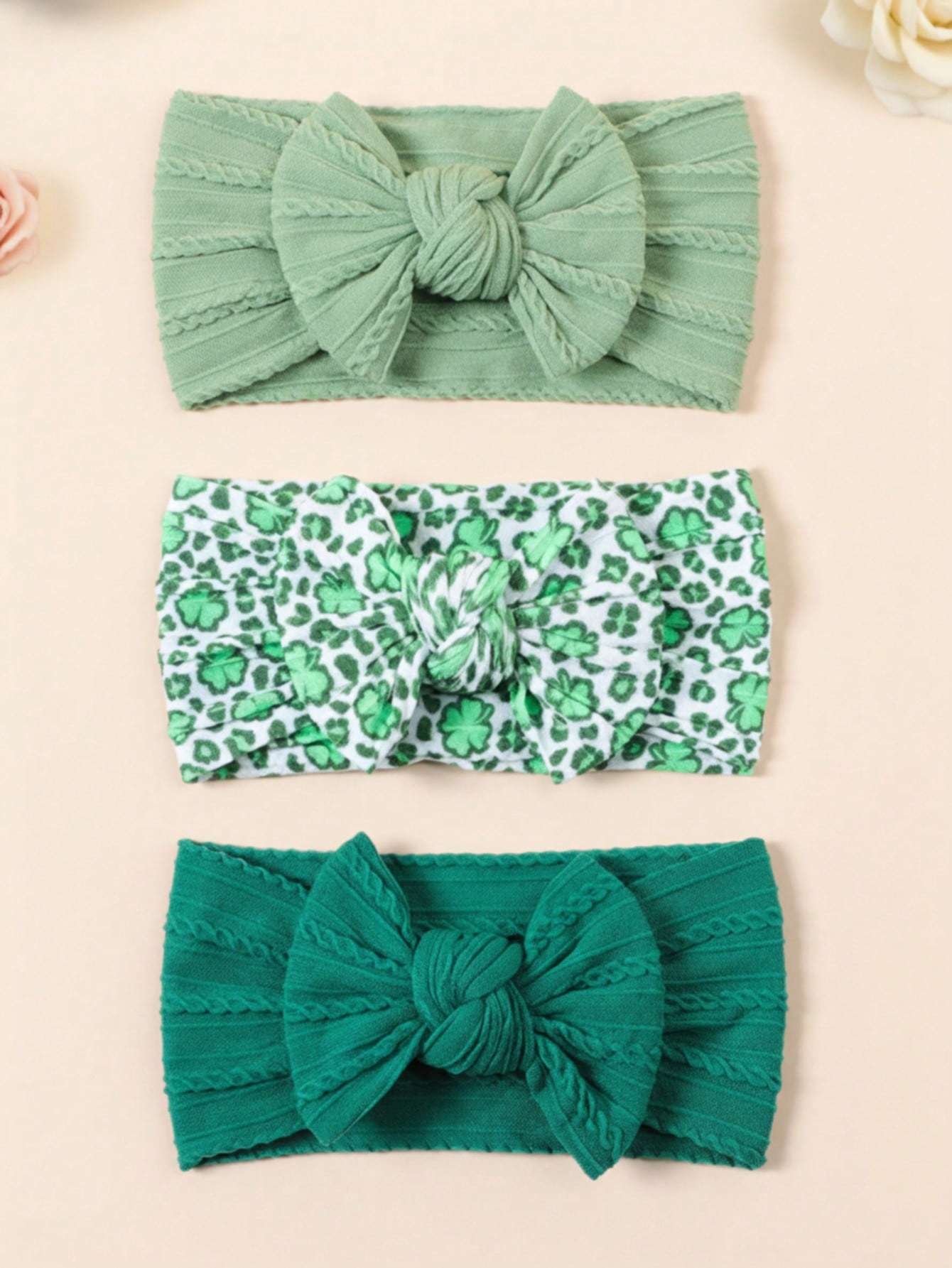 3pcs/Pack Multi-Color Soft Elastic Baby Headbands, Breathable, Suitable For All Seasons, Perfect Gift And Photo Prop