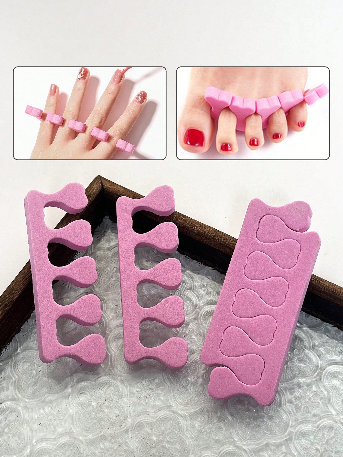 3pcs Pink Nail Polishing Strip, Nail File, Cuticle Pusher, Nail Separator, Valentine's Day New Year Holiday Nail Care Tool Kit, Nail Art Material Set
