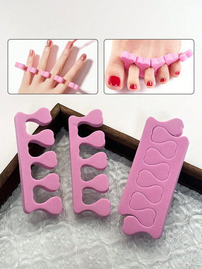 3pcs Pink Nail Polishing Strip, Nail File, Cuticle Pusher, Nail Separator, Valentine's Day New Year Holiday Nail Care Tool Kit, Nail Art Material Set