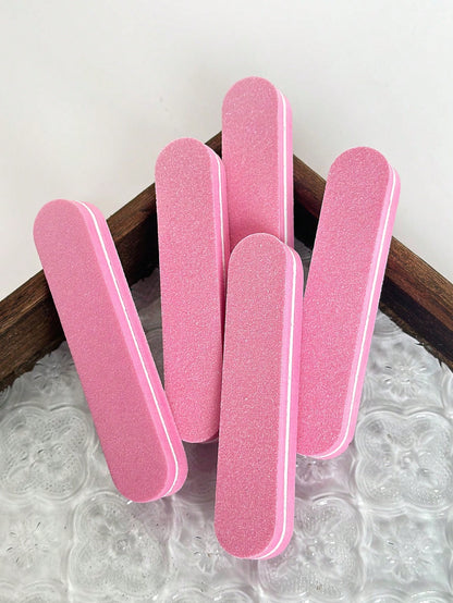 3pcs Pink Nail Polishing Strip, Nail File, Cuticle Pusher, Nail Separator, Valentine's Day New Year Holiday Nail Care Tool Kit, Nail Art Material Set