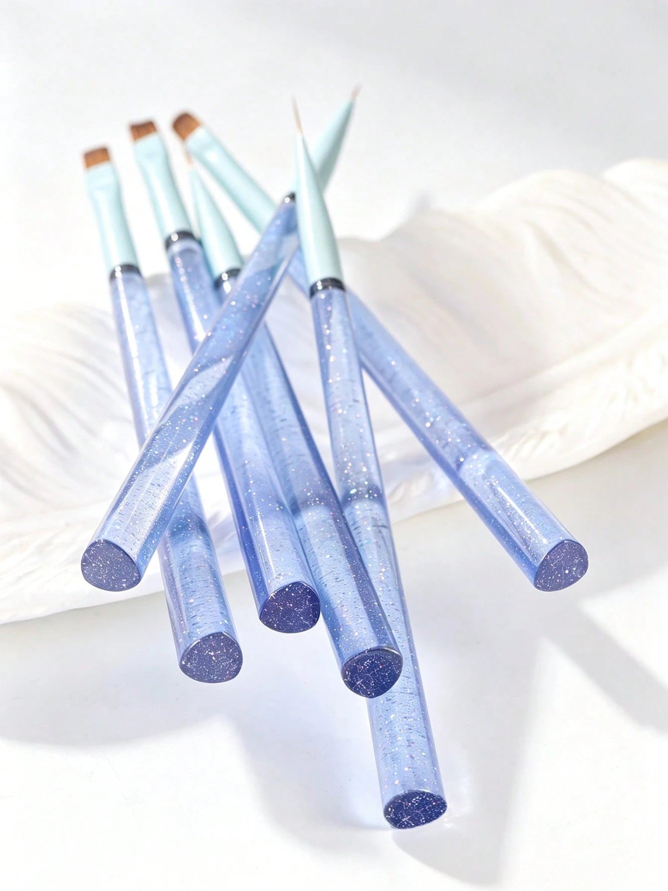 3PCS Professional Nail Detail Painting Brushes Glitter Acrylic Handle Manicure Tools